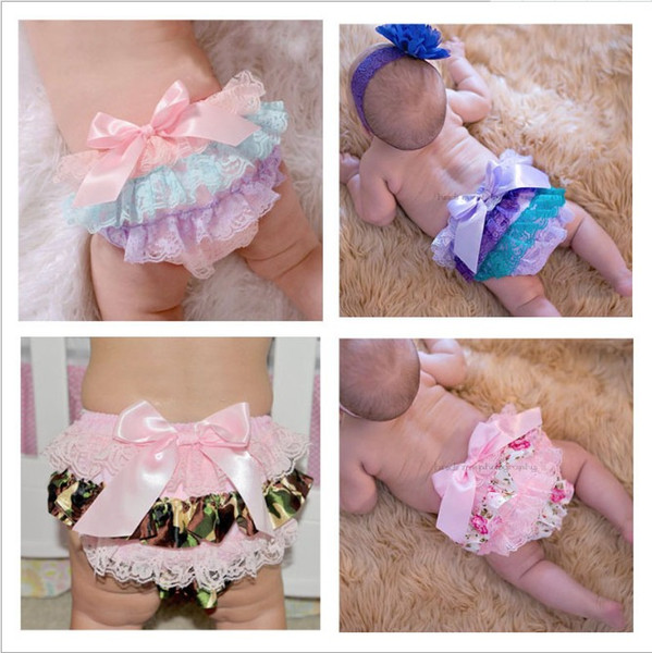 Mix 7 Colors Baby Girls Lace TUTU Bloomers Infant Kids PP Shorts Pants Underwear Children Pettiskirt Ruffle Diaper Cover boutique clothes