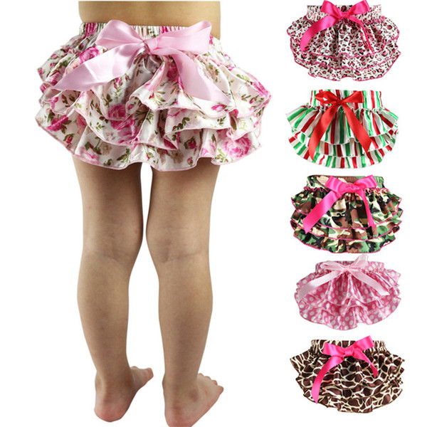 Baby Bloomers Girls Pettiskirt TUTU underwear Panties Toddle Kids Underpants infant newborn ruffled satin PP pants Kids Cloth 19 color K405