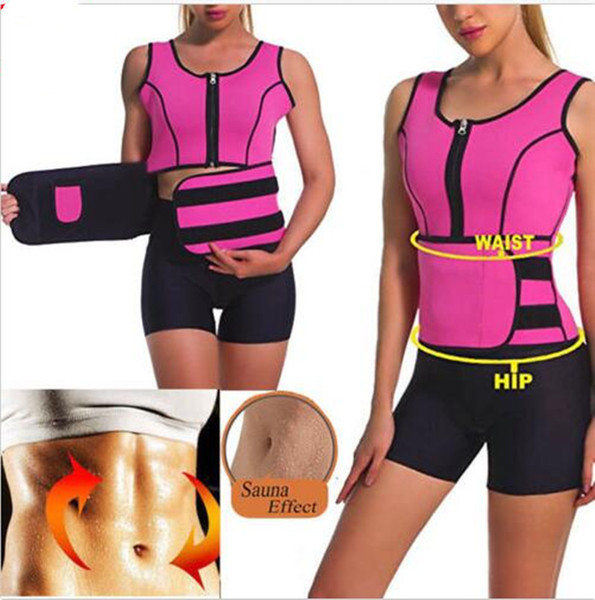 Plus Size Women Sauna Effect Body Shaper Thermo Neoprene Slimming Vest Waist Trainer Belt Shapewear Corset Body Shaper Slimmer S-6XL A42503