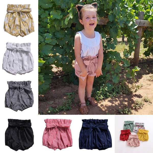 Baby Bow Shorts Pants Children PP Pants INS Kids Shorts Summer Bread Pants Bow Tie PP Summer Short Trouser