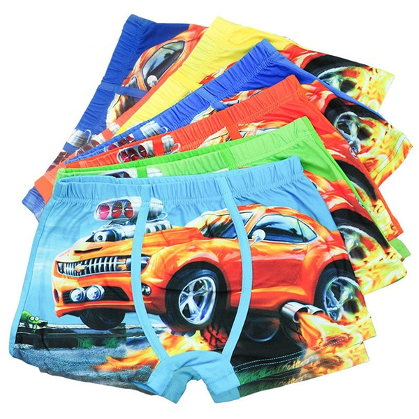 Cartoon Car Kids Boy Underwear for Baby Children's Boxer Underpants Briefs Boys Underware Pants for 3-11 Y(Color Random)