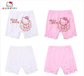 Hello Kitty Kitty Kids Children's Underwear Girls'Safety Pants Anti-stripping pure cotton baby bottomless shorts with square corners