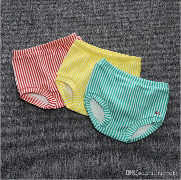 Baby PP Pants Summer Panties Kids Soft Cotton Underpants Boys Cartoon Panty INS Striped Panties Toddler Fashion Underwear Bloomer Diaper K61