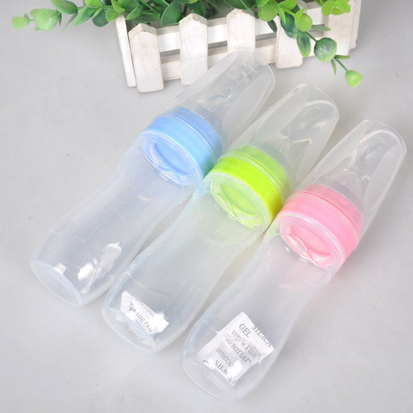 Newborn Baby Bottle Leak-proof Food Dispensing Spoon 120ml Juice Cereal Feeding Bottle Spoon Food Supplement Rice Cereal Bottles