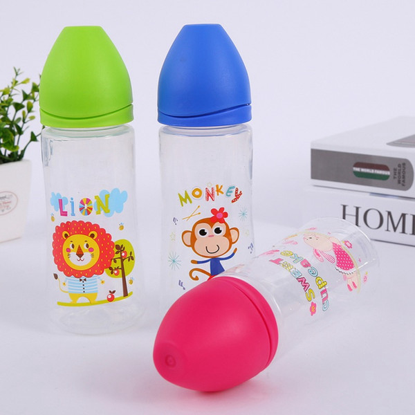 300MLMilk Bottles Lovely Babys Mini Portable Feeding Free Safe Newborn Kids Nursing Care Feeder Fruit Juice Milk Bottles New