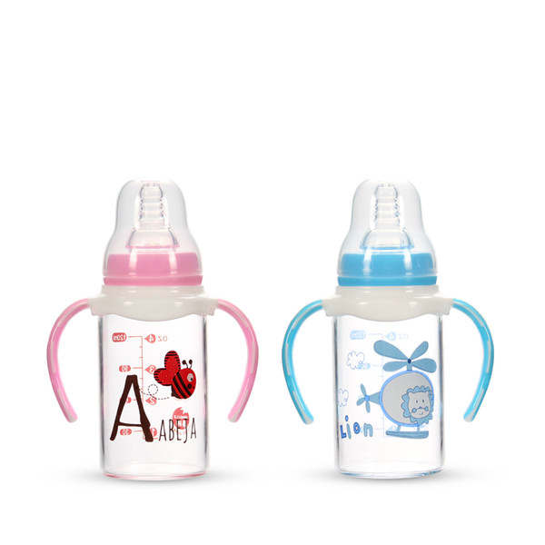 Mei Ying Tang Creative anti-fall crystal diamond glass bottle with protective cover baby products maternal and child manufacturers wholesale