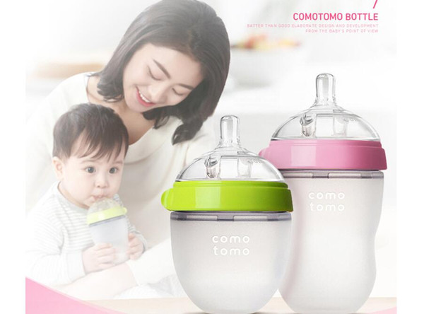 Comotomo Baby Bottle Full Silicone Anti-Bloating Comotomo Baby Wide Caliber Silicone Bottle