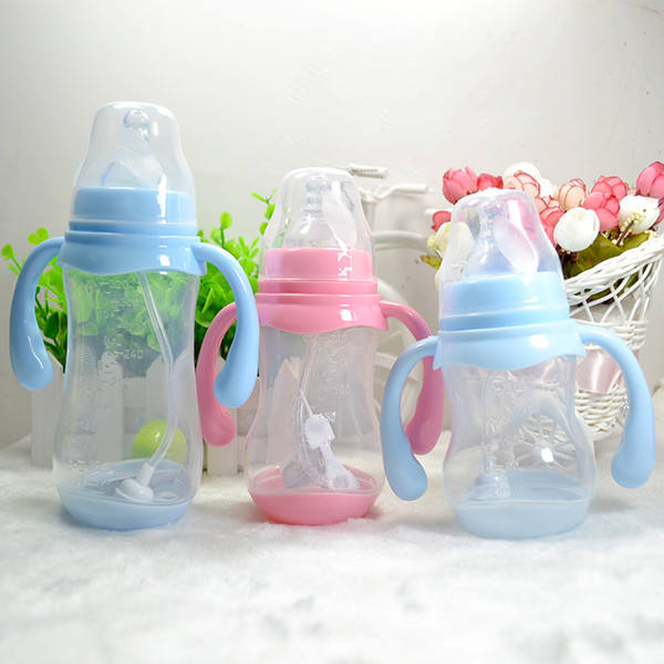 Arriving 320Ml 340ml Baby Feeding Bottle PP Bottle with Handle Standard Caliber Nursing Bottle Breast Nipple