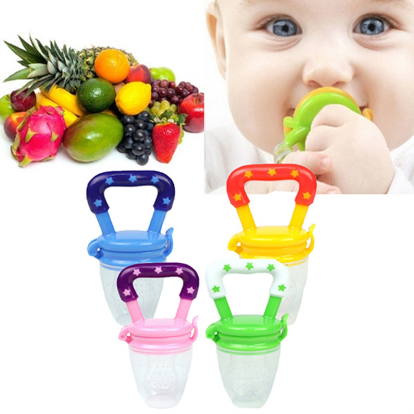 New Baby Pacifier Safety Silicone Toddlers Teether Vegetable Fruit Teething Toy Ring Chewable Soother Eat Fruit food supplement