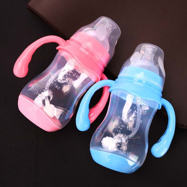 PP Wide Mouth Baby Bottle With Dust Cover Infant Anti-flatulence Baby Bottle Size 180ml/240ml/320ml with Temperature Sensing