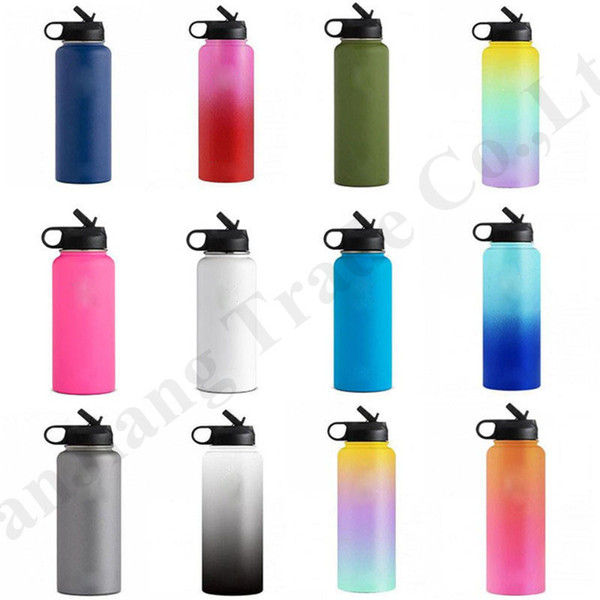 32oz 40oz Hydro Vacuum Insulated Flask 304 Stainless Steel Water Bottles Wide Mouth Large Capacity Travel Hydration Gear Cups Mugs A110602