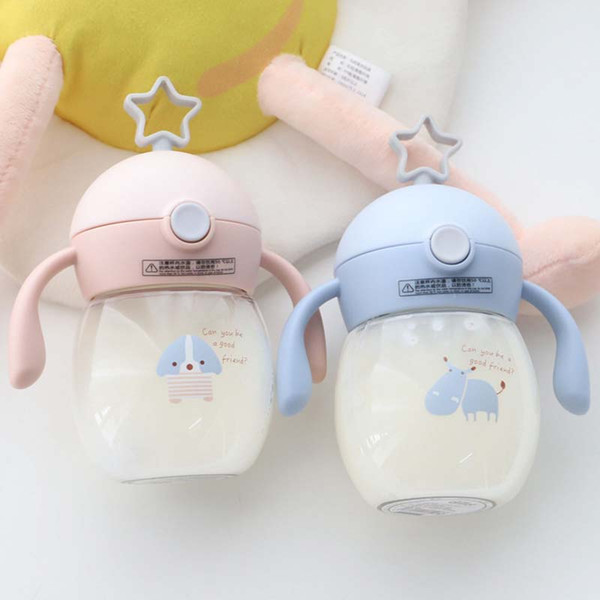 280ml Baby Feeding Bottles Cups Kids Water Milk Bottle Soft Mouth Duckbill Sippy Infant Drink Training Feeding Bottle