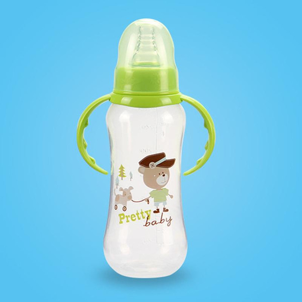 Kids Baby Feeding Bottles Straw Cup Newborn Bottle Sippy Cups Children Learn Drinking Water Straw Training Cup PP Bottles