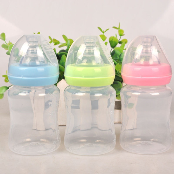 180ml Newborns Baby Feeding Bottle Baby Nursing Wide Mouth Bottle PP Nursing Training