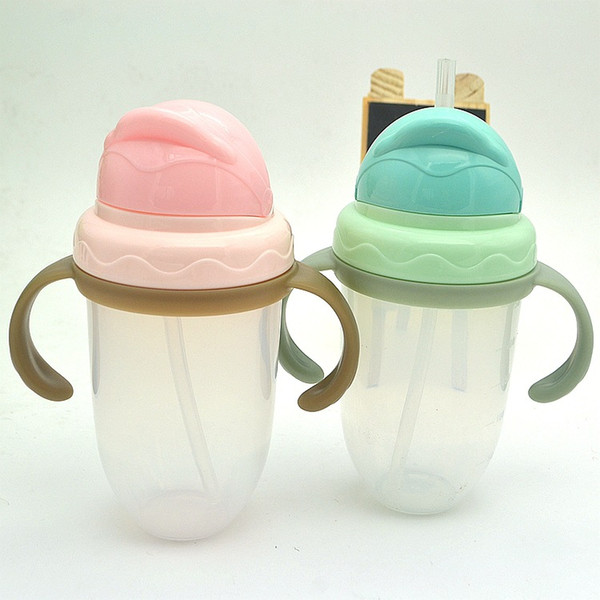 Children's Sippy Cups 250ml Plastic Training Cups with Handles Children's Drinking Bottles Baby Bottle