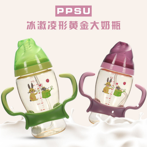 Infant PPSU Feeding Bottle Wide Arc Type Anti fall Silicone Nipple BPA Free Easy Clean Baby Feeding Baby Bottles