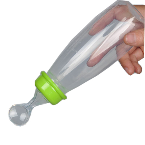 240ML Baby Bottle Baby Bottle Extrusion Feeding Safe Care Anti-Fragmentation Paste Silicone Rice Spoon Cap