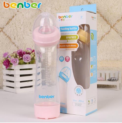 280ML Baby Feeding Bottle Infant Milk333 Bottle Nursing Feeding Bottle Baby Water Cup Kids Silicone PP BPA Free