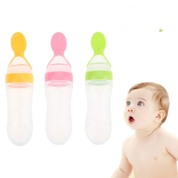 10PCS Baby Infant Newborn Toddle Feeding Bottle Silicone Training Rice Spoon Cereal Food Supplement Feeder Safe Tableware Tools