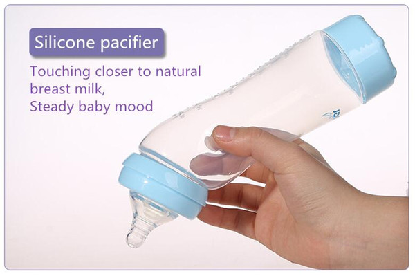 280ML Baby Feeding Bottle Infant Milk333 Bottle Nursing Feeding Bottle Baby Water Cup Kids Silicone PP BPA Free