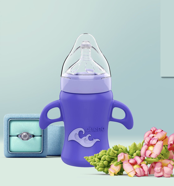 New arrival boron crystal glass(A011);Anti-Colic nipple & straw;Wide - mouthed;Cross-cut nipple;Heat-resistant;food grade liquid silicone.