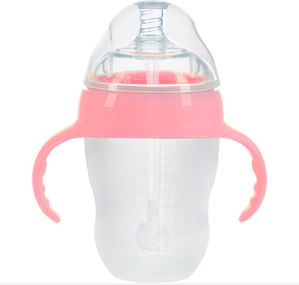 Baby bottle with handle,nature feel