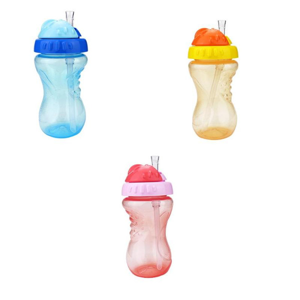 300ml Non-slip PP Baby Drinking Training Straw Bottles for Kids Cup Gift Milk Fruit Juice Bottle Cup for Kids Gift PNLO