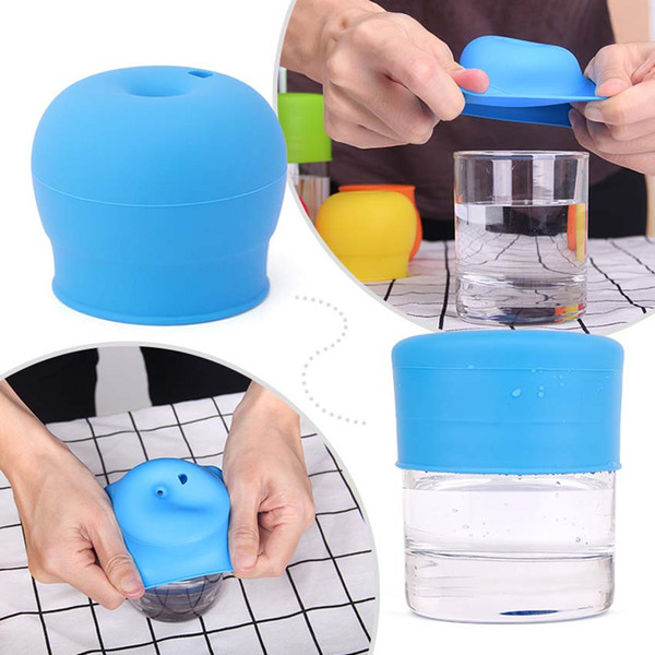 BPA Free FDA Grade Soft Silicone Straw Sippy Lids for Baby Cup Milk Mug Silicone Cup Cover with Leak Proof Straw Hole