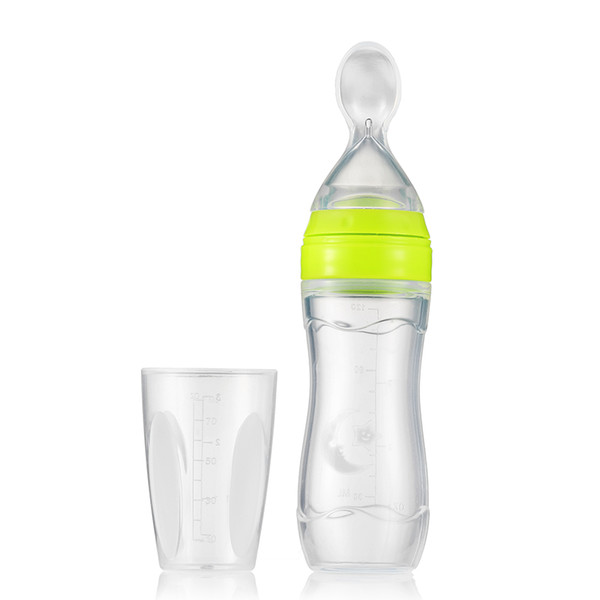 120ml Baby Leak-proof Dispensing Spoon Juice Cereal Feeding Bottle Bottle Spoon Supplement Rice Cereal Bottles