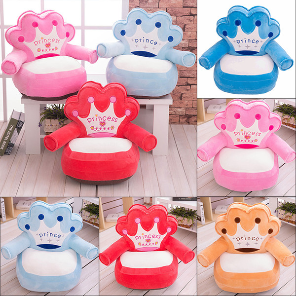 Infant Bag Chair Soft Baby Chair Seat Puff Infant Baby Nest Feeding Chair Sofa Comfort Plush Kids Chairs Only Cover No Filling J190506