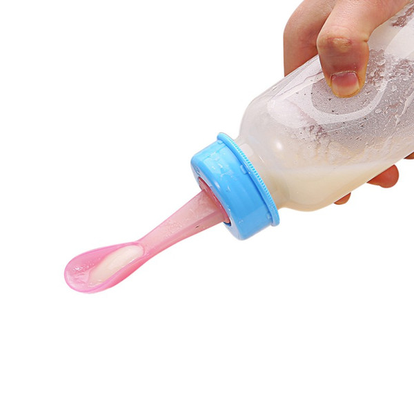 240ml Baby Squeezing Feeding Spoon Silicone Training Scoop Supplement Feeder Safe Tableware Medicine Extrusion Tools