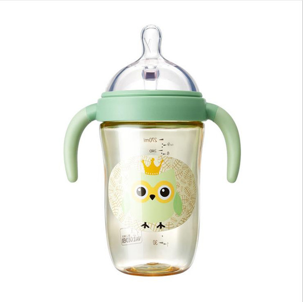 270ml Baby Feeding Bottle Infant Product Sippy Cup Feeder Milk Water Baby Bottle With Handle Kids Cup For Infant