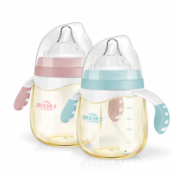 Free shipping penguin type bottle 180ml baby bottle ppsu material health feeding bottle Wide diameter creative design without BPA Europe and