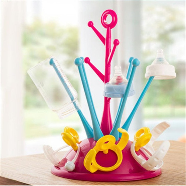 Baby Pacifier Bottle Drying Racks Infant Feeding Shelf PP+ABS Healthy Bottle Drainer Pacifier Holder Baby Bottle Cups Dryer