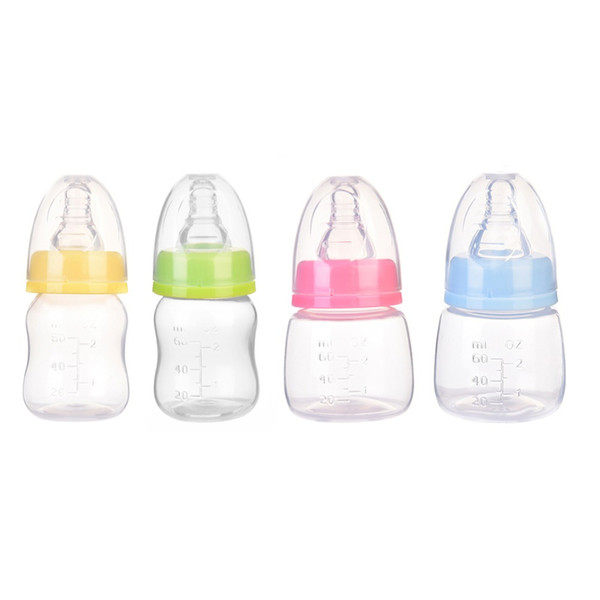 60ml Baby Bottle Natural Feel Mini Nursing Bottle Standard Caliber for Newborn Baby Drinking Water Feeding Milk Fruit Juice