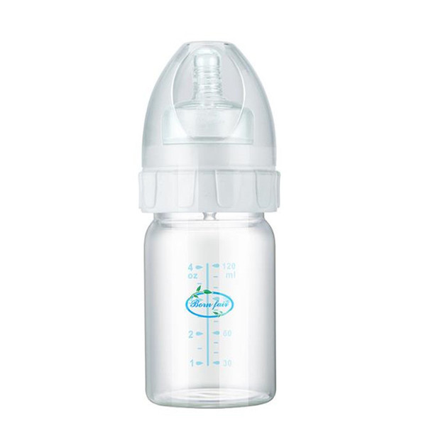 Free shipping anti-flatulence without BPA American origin baby bottle wide diameter straight glass bottle newborn baby milk cup 120ml