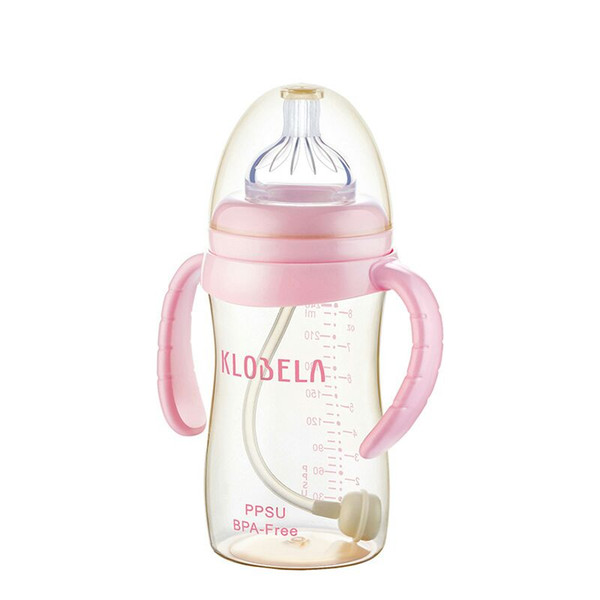 Maternal And Infant Wholesale Auspicious Small Fish And Infant PPSU Bottle With Wide Caliber And Handle Exquisite Design, Anti-tumbling