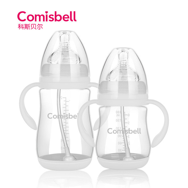 Comisbell Wide-caliber PP Baby bottle Shatter-resistant Explosion-proof BPA free PP material high temperature resistance up to 120° bottl