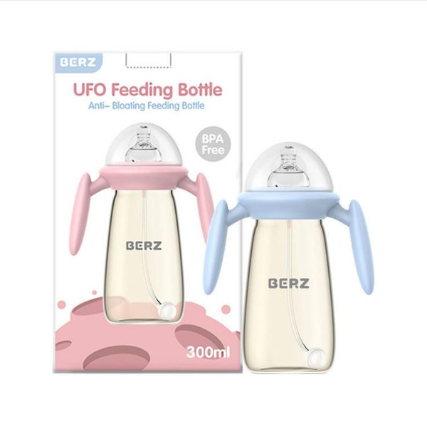 BERZ New Designed Baby PPSU Milk Bottle Natural Feeling Wide Caliber Baby Feeding Bottle BPA Free Ergonomic Anti-leak Cups