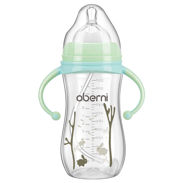 Full-automatic baby bottle with wide diameter PP handle is light, durable, safe, high-temperature and easy to cleanInflatable baby bottles