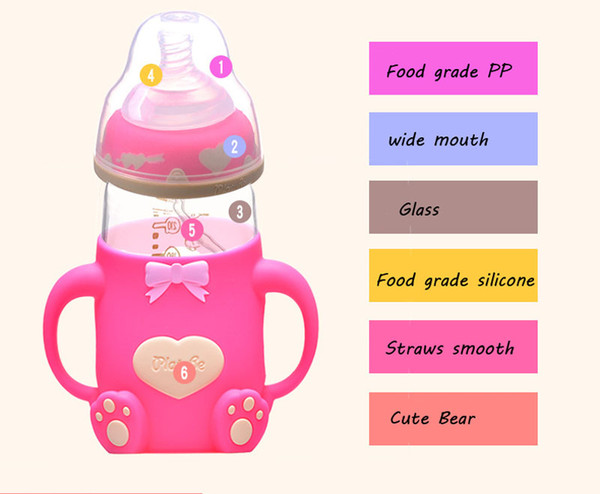 Baby Feeding Bottle Infant bear shape Milk Bottle Shatter Proof Milk Bottles Feeding Baby Water Cup