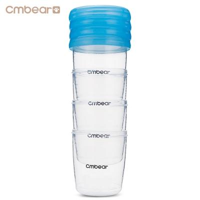 Cmbear 4pcs Reusable Baby 6oz / 180ml Breast Milk Storage Cups Ensuring Safe Storage And Transport Of Breast Milk Free Shipping VB