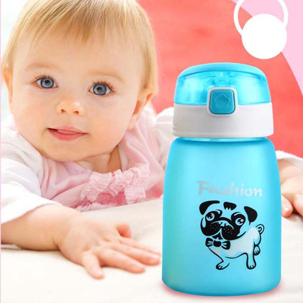 1Pcs 430ml Baby Bottle Kids Children Learn Feeding Drinking Water Straw Bottle mamadeira Sippy Training Cup Baby Feeding Cup