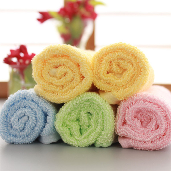 2017 New baby Towels Soft Bamboo Organic Baby Face Hand Solid Towel Washcloth Wipes free shipping