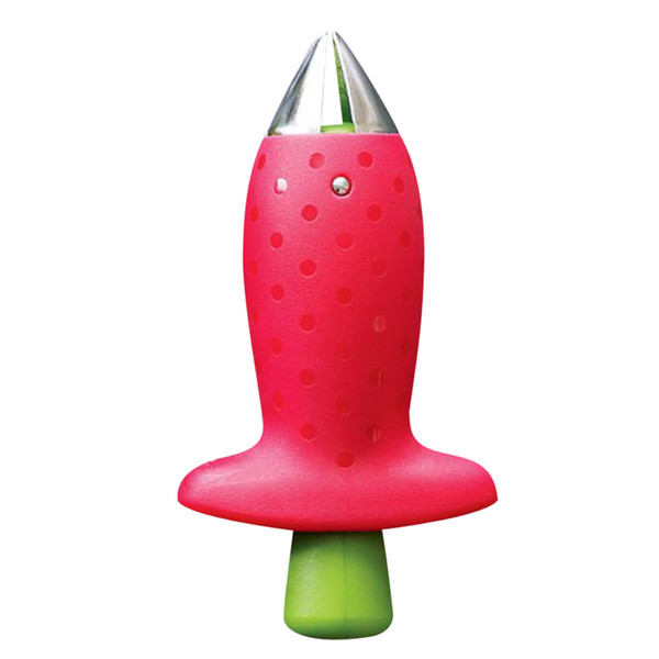 9*5cm Hullers Strawberry Hullers Metal +Plastic Fruit Remove Kitchenware Tomato Stalks Fruit Straw Baby Feeding Accessory