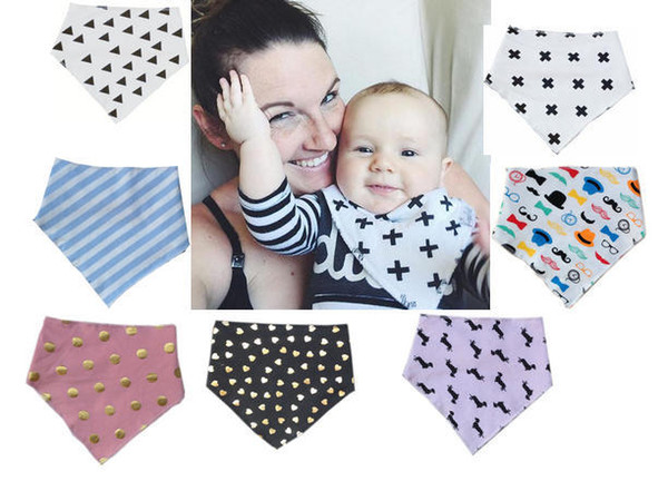 Baby Bibs Cotton Boys Girls Burp Cloths Newborn Saliva Towel Cute Arrow Animal Cartoon Slabbetjes Bandana Feeding Scarf