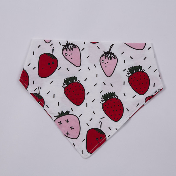 children's cotton triangle scarf cute fashion baby double cotton cloth saliva towel bib 0-3 years old