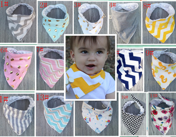 20 Brand Baby Bibs Cotton Dot Chevron Bandana Bibs Infant Babador Saliva Bavoir Towel Baberos For Newborn Baby Girls Boys