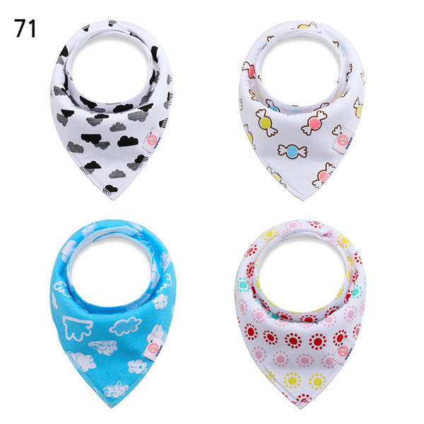 71-84# 14 Designs Newborn cartoons INS fox bibs Burp Cloths new baby girls boys waterproof Pure cotton double layer bibs burp cloths