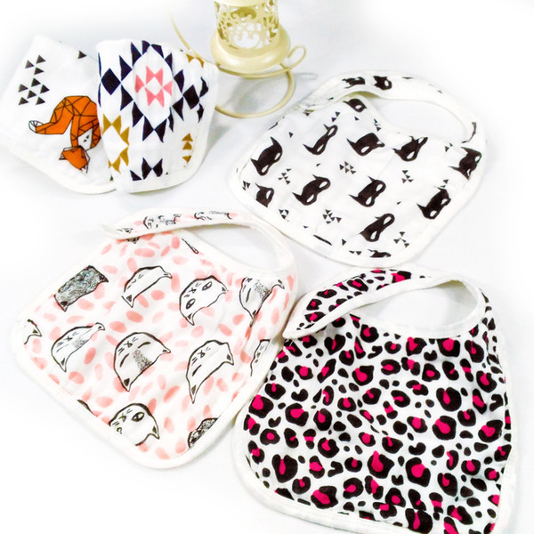 Hot sale 3 layers pure cotton muslin infant baby kids burp cloth baby bibs with competitive price